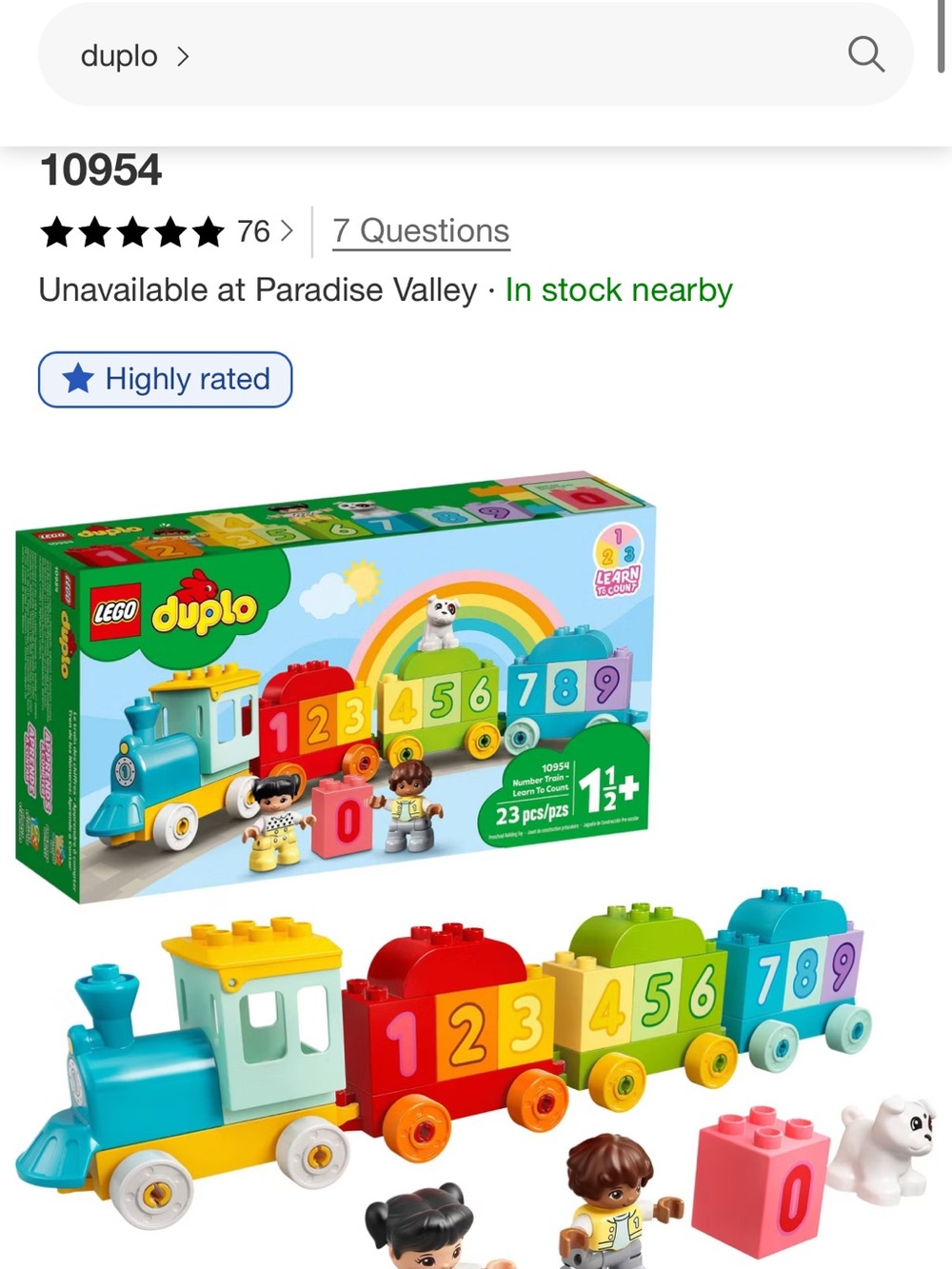 Lego Duplo 10954 Counting Number Train